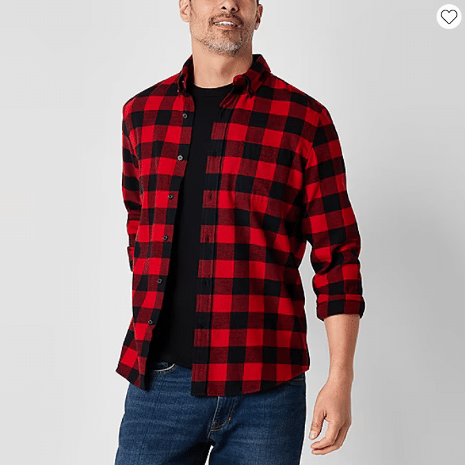 Screenshot 2023 12 31 at 08 16 34 St. John's Bay Mens Classic Fit Long Sleeve Flannel Shirt   JCPenney