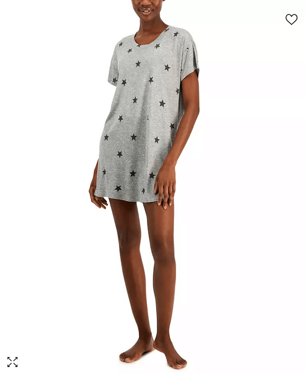 Screenshot 2024 01 23 at 08 41 41 Jenni Women's Short Sleeve Printed Sleepshirt Created for Macy's   Macy's