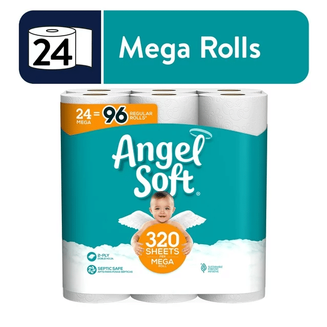 Screenshot 2024 01 24 at 10 13 22 Angel Soft Toilet Paper 24 Mega Rolls   Walmart.com