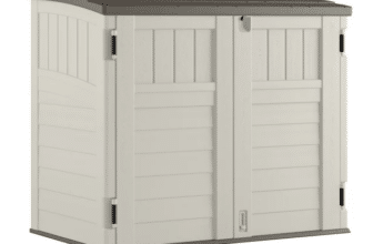 Screenshot 2024 01 31 at 13 23 53 Suncast 34 cu. ft. Horizontal Outdoor Resin Storage Shed Vanilla 53 in D x 45.5 in H x 32.25 in W   Walmart.com