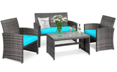 Screenshot 2024 03 06 at 07 43 52 Costway 4PCS Patio Rattan Furniture Set Conversation Glass Table Top Cushioned Sofa Outdoor Turquoise Walmart.com
