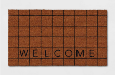 Screenshot 2024 04 29 at 10 21 24 1'4 x2'4 Welcome Grid Rectangular Outdoor Door Mat Black Room Essentials™