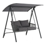 Screenshot 2024 05 13 at 09 14 37 Mainstays Lawson Ridge 2 Seat Steel Outdoor Freestanding Porch Swing with Canopy and Cushions Black Walmart.com