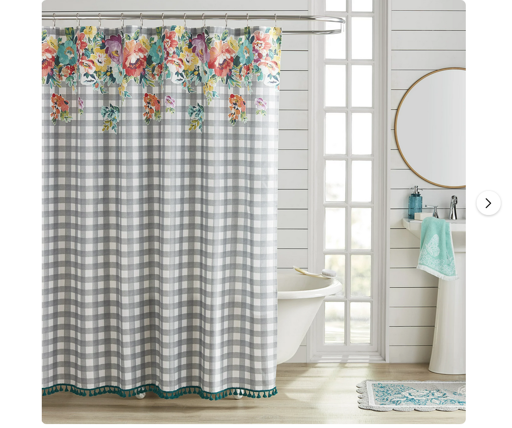 RUN DEAL! The Pioneer Woman Shower Curtains ONLY $3.34 Online at Walmart! Screenshot 2024 05 29 At 10 59 38 The Pioneer Woman Sweet Romance Gingham Floral Cotton Rich Shower Curtain 72 X 72 Multi Walmart.com