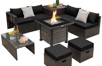 Screenshot 2024 06 17 at 17 00 20 Aimee Lii Outdoor 9 Pieces Patio Furniture Set with Propane Fire Pit Table Patio Furniture Sets Black Walmart.com