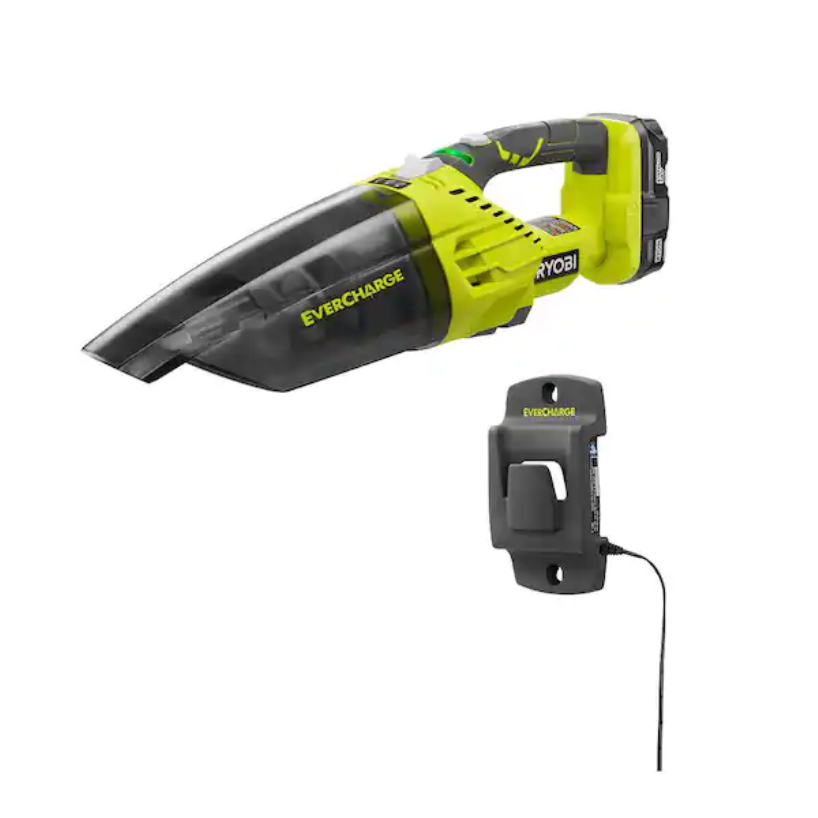 Screenshot 2024 07 02 at 08 43 08 RYOBI ONE 18V Lithium Ion Cordless EVERCHARGE Hand Vacuum Kit with 1.3 Ah Compact Battery and Wall Adaptor Charger P714K The Home Depot