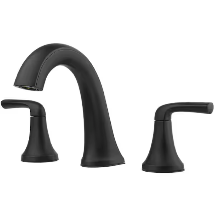 Screenshot 2024 07 02 at 19 52 42 Pfister Ladera 8 in. Widespread Double Handle Bathroom Faucet in Matte Black LF 049 LRBB The Home Depot