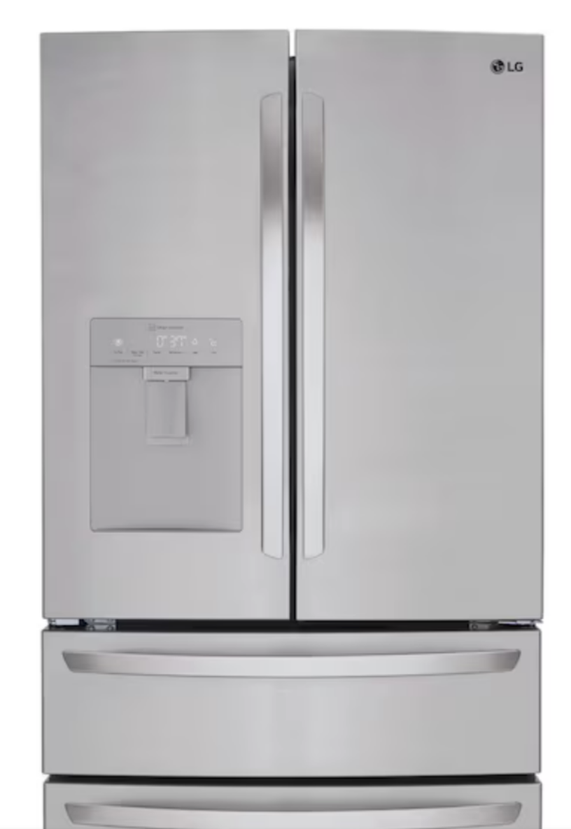 LG 4-Door Refrigerator with Ice Maker and Water Dispenser Was-$2,099.00 NOW- $376.00!!