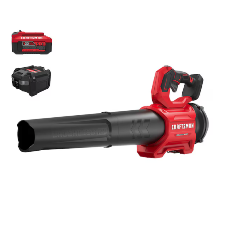 Screenshot 2024 09 04 at 09 21 51 CRAFTSMAN V20 Brushless RP 20 volt Max 410 CFM 110 MPH Battery Handheld Leaf Blower 5 Ah (Battery and Charger Included) in the Leaf Blowers department at Lowes.com