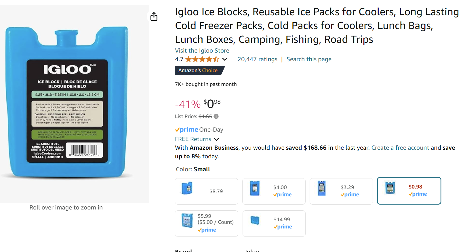 Igloo MaxCold Ice Block ONLY 98 cents!! GREAT PRICE!