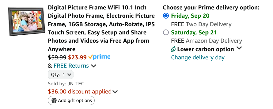 HOT AMAZON DEAL! Digital Picture Frame Only $23 (Reg. $60)!