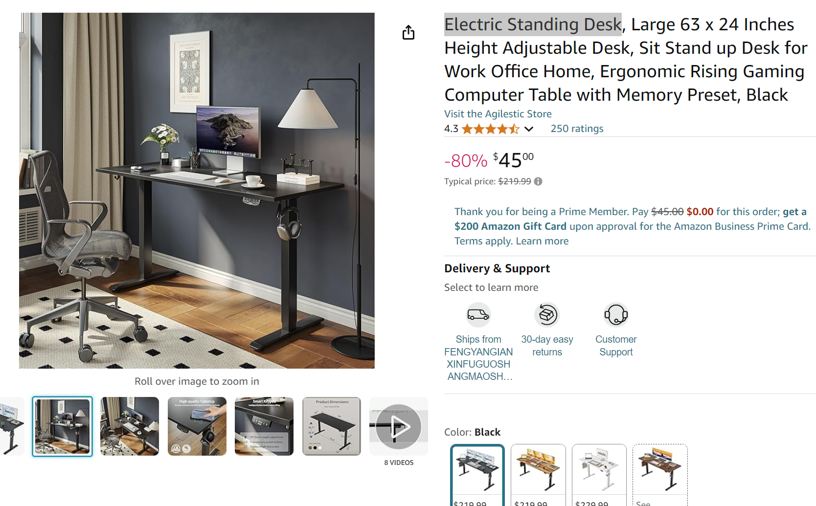 AMAZON PRICE ERROR! Electric Standing Desk ONLY $45