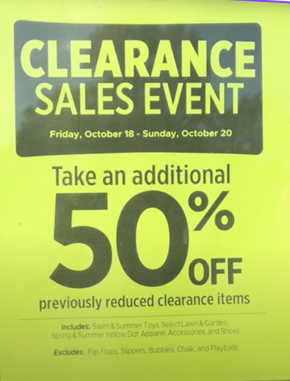 Dollar General Clearance Event