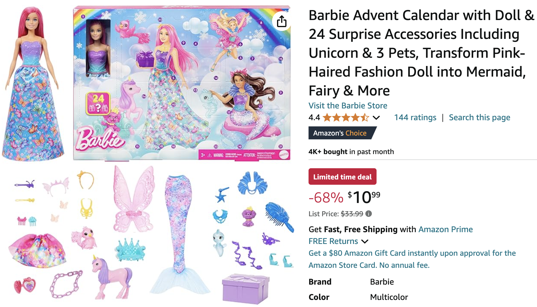 Barbie Advent Calendar Amazon