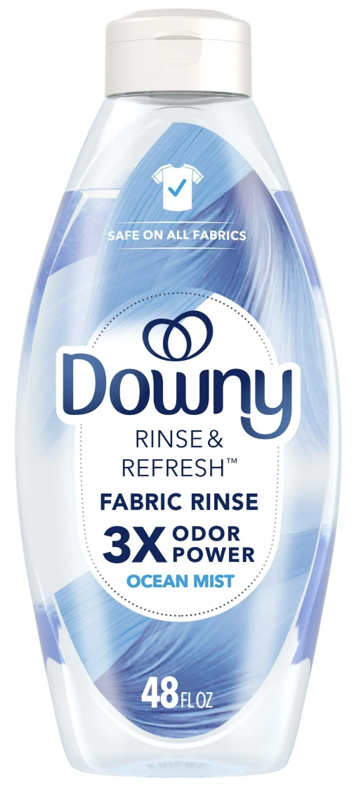 Downy Rinse & Refresh Laundry Odor Remover and Fabric Softener, Ocean Mist, 48 fl oz