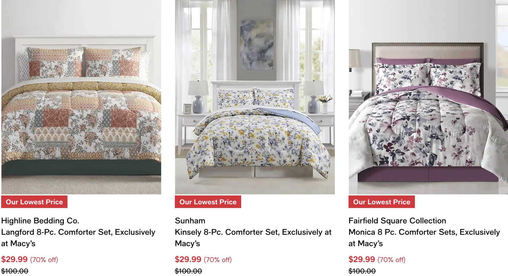8-Pc Comforter Sets Lowest Price Ever!