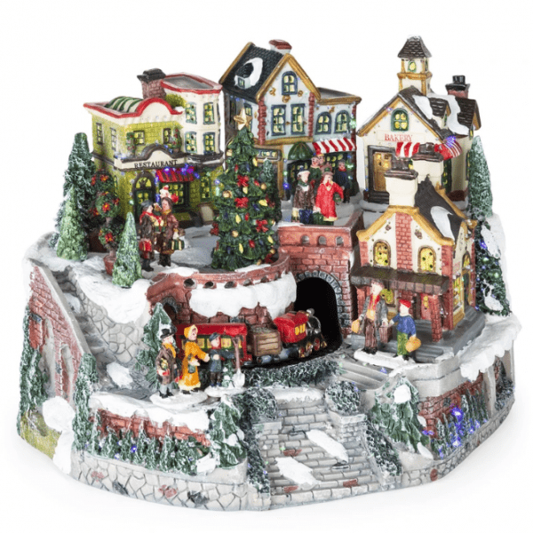 Screenshot 2020 10 31 12in Pre Lit Hand Painted Tabletop Christmas Village Set w Rotating Train