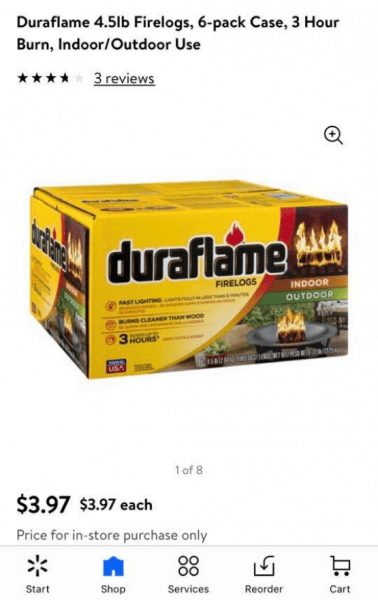 Duraflame Fire Starter Logs Price Glitch at Walmart!!!!!!