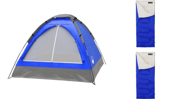 Screenshot 2020 12 03 Camping Gear Package Wakeman TradeMark Two Person Tent and Adult 300G Sleeping Bag Blue 2 pack ...