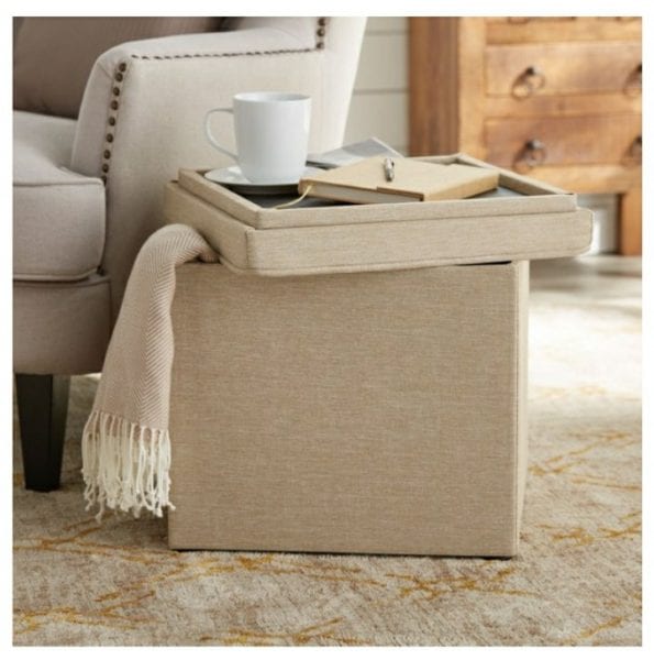 Better Home & Garden Ottoman Storage With Tray Only $7 (Was $40)