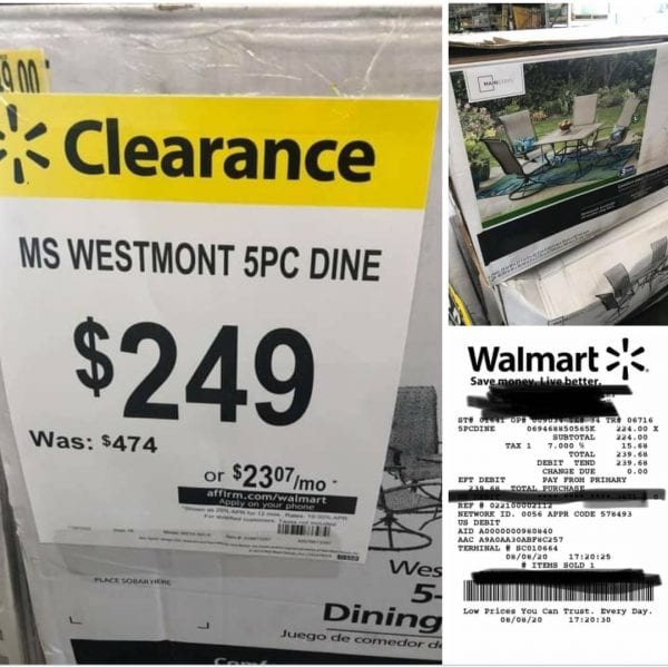 Mainstays Westmont 5pc Dine Set on Clearance at Walmart!!!