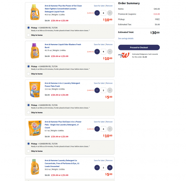 Arm & Hammer Laundry Detergent Deal at Walgreens (16 for $30!)