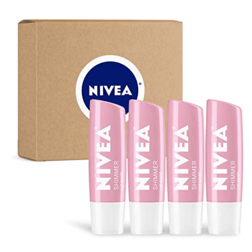 Screenshot 2021 02 03 Amazon com NIVEA Shimmer Lip Care Tinted Lip Balm for Beautiful Soft Lips Pack of 4 Beauty