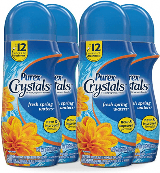 Screenshot 2021 02 03 Amazon com Purex Crystals In Wash Fragrance and Scent Booster Fresh Spring Waters 15 5 Ounce 4 Cou...