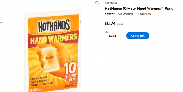 Screenshot 2021 02 20 HotHands 10 Hour Hand Warmer 1 Pack Walmart com
