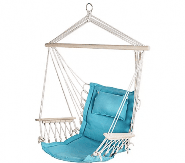 Screenshot 2021 03 30 Hanging Hammock Chair with Wooden Armrests QVC com