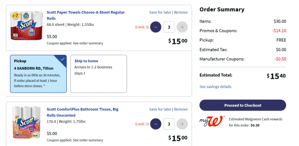 Screenshot 2021 04 12 Store Order Shopping Cart Walgreens1