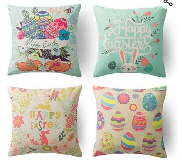 Price Drop On Set On 4 Easter Throw Pillows On Amazon