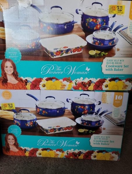 The Pioneer Women Floral Nonstick 10pc Cooking Set Unmarked Walmart Clearance!!!!!