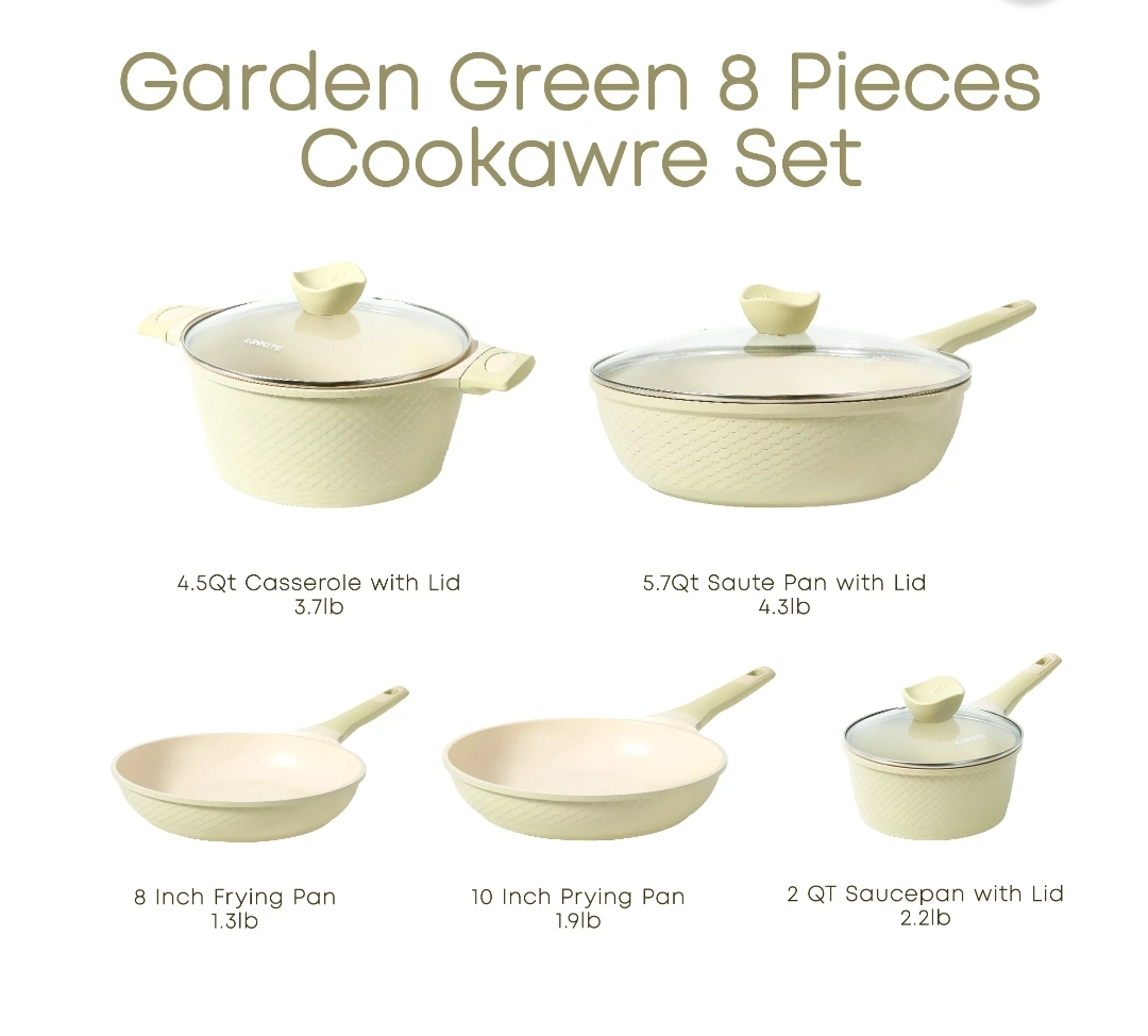 Carote 8pc Nonstick Pots and Pans Set LOW PRICE!