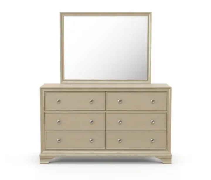 Brooklyn Champagne Dresser & Mirror 80% Off!!