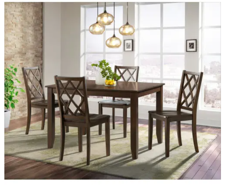 Harbor Brown 5 Piece Dining Set 80% Off!