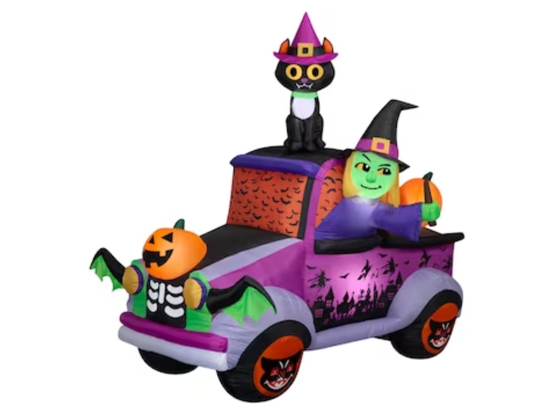 Witch In Truck Inflatable Huge Markdown!!