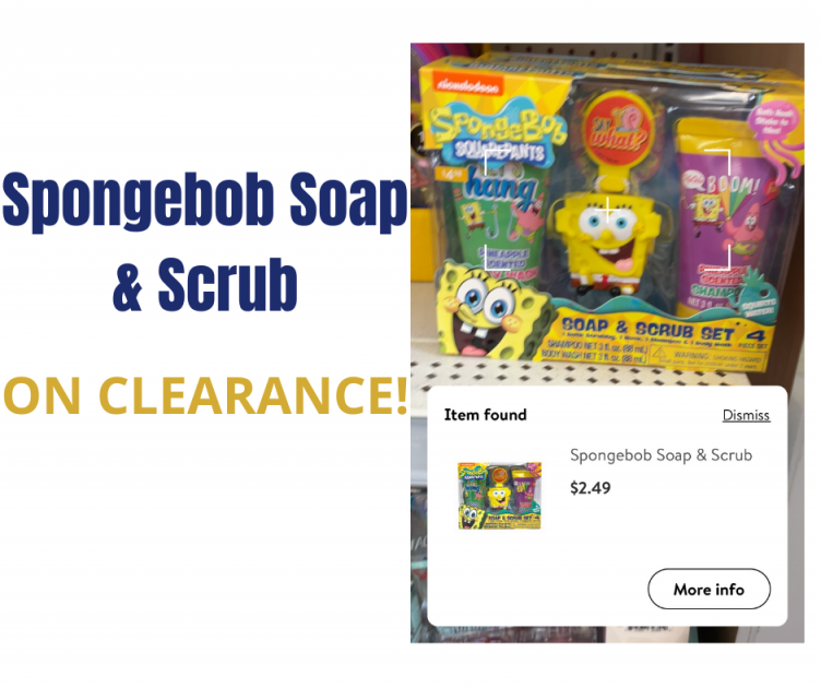 Spongebob Soap & Scrub Set On Clearance!