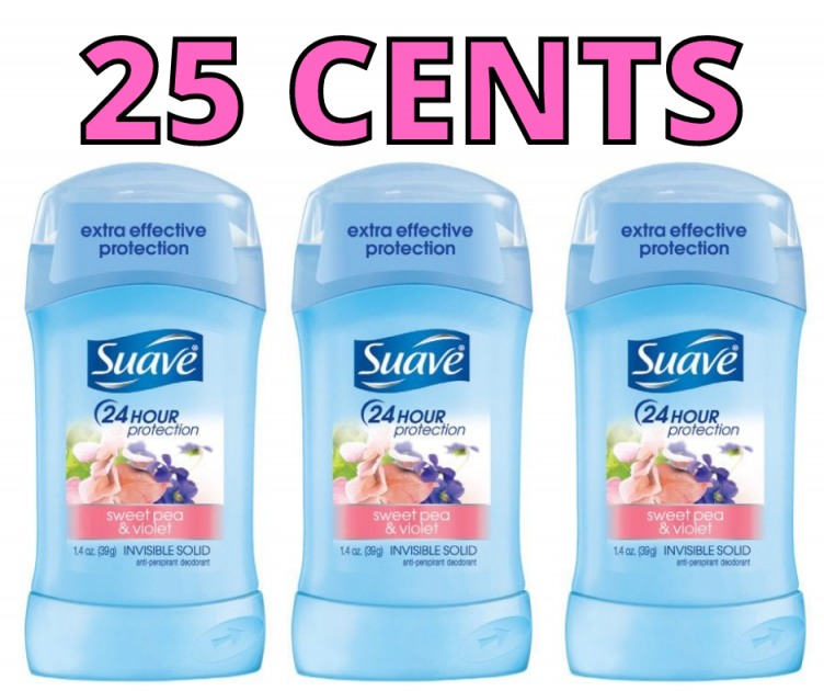 Suave Sweet Pea and Violet Deodorant JUST $0.25! No Coupons Needed!
