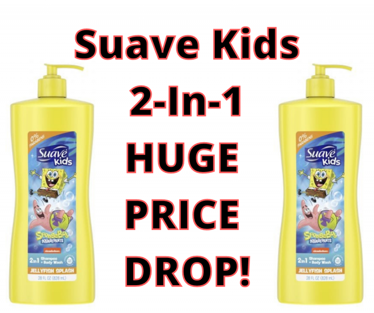 Suave Kids 2in1 Shampoo & Body Wash Nickelodeon Spongebob Price Drop at Walmart!