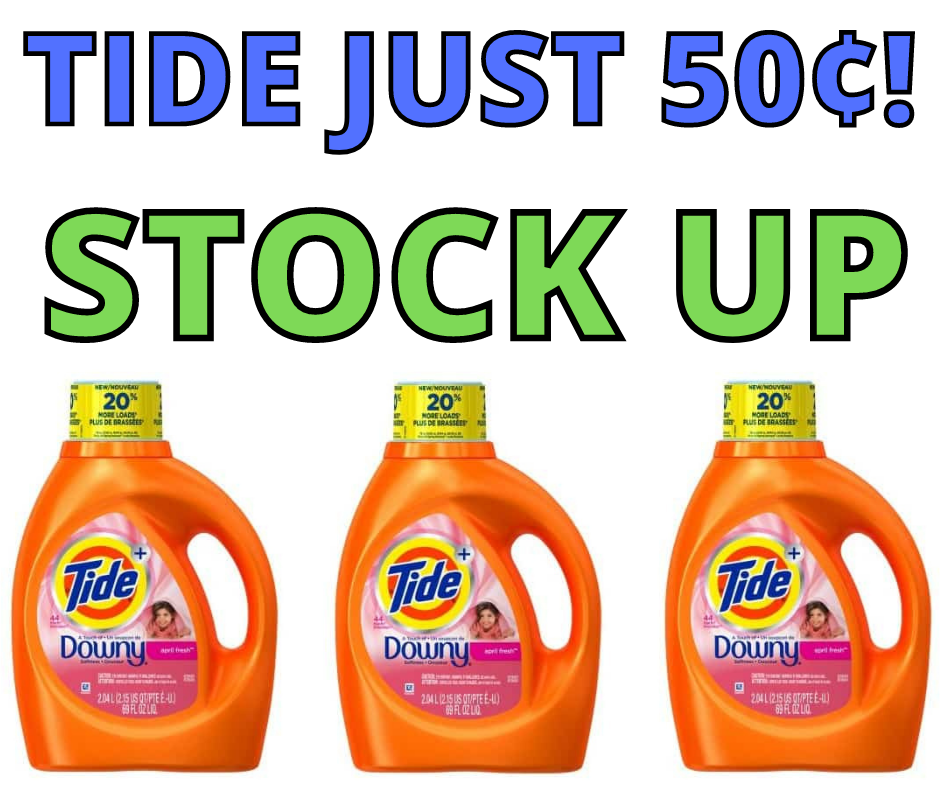 CRAZY CLEARANCE! Tide with Downy (HUGE bottles) only 50¢!