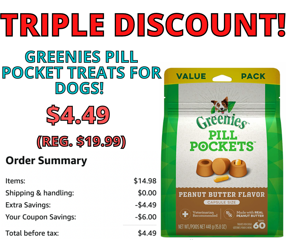 Greenies Dog Treats! Triple Discount On Amazon!