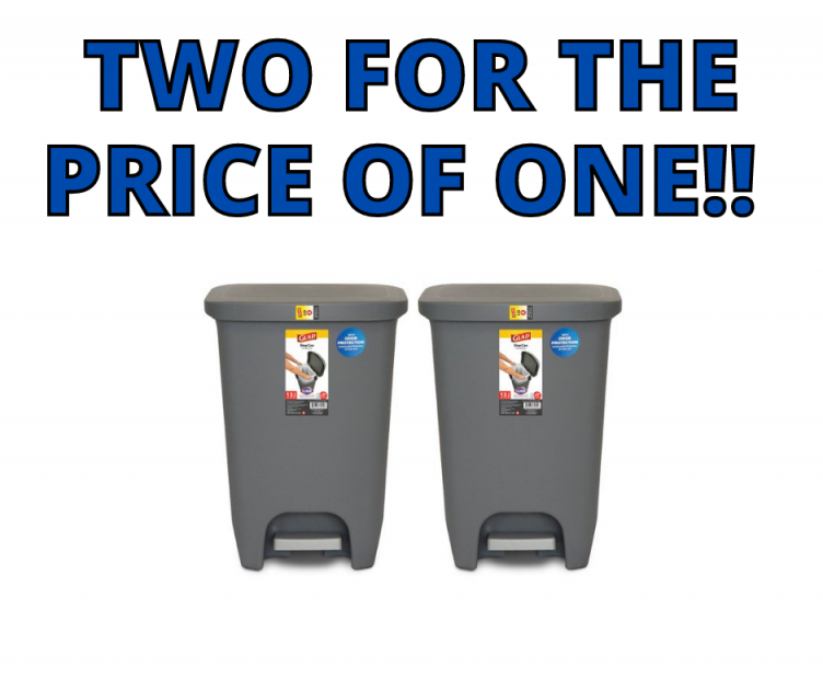Glad Plastic Step Trash Can Two Pack Hot Savings at Walmart!