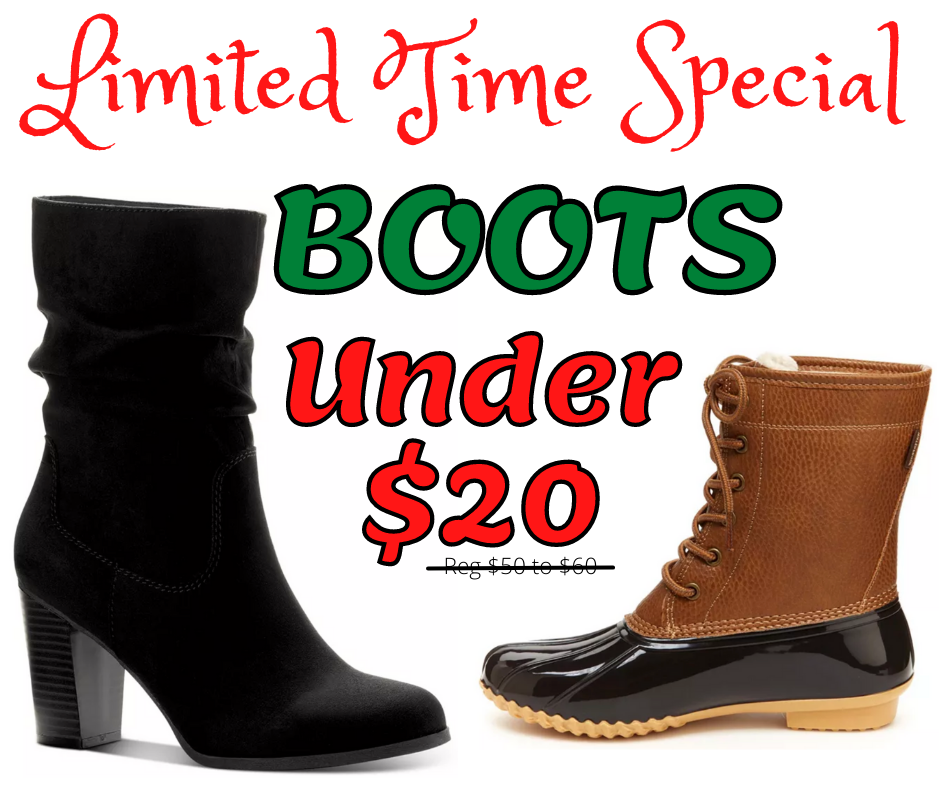 Boots Under $20 at Macys! GO GO GO!