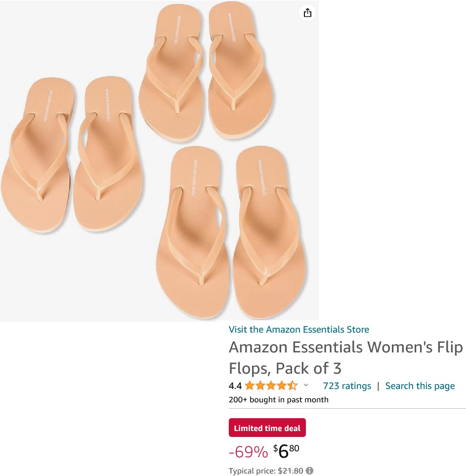 Amazon Essentials Women’s Flip Flops ONLY $6!