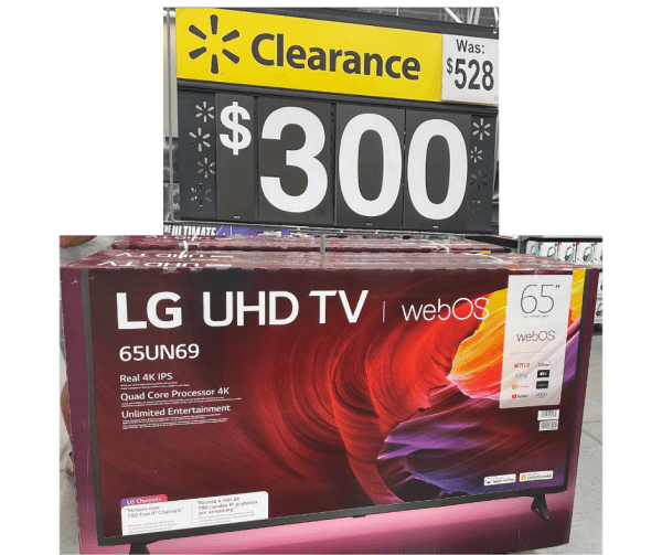 LG 65″ TV On Clearance At Walmart!