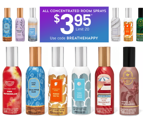 Bath & Body Works Room Sprays Only $3.95 (regularly $8.50)
