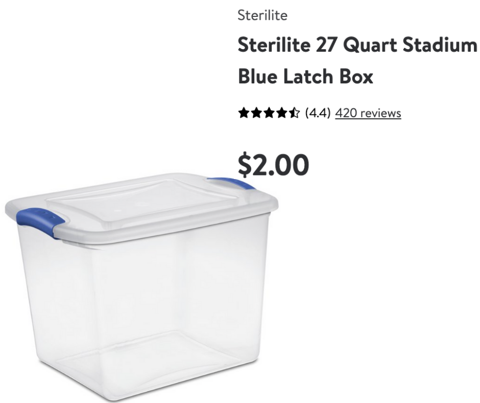 Sterilite Blue Latch Box! HOT FIND At Walmart!