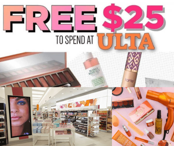 Ulta Makeup HOT Freebie Alert get $25 to Spend!