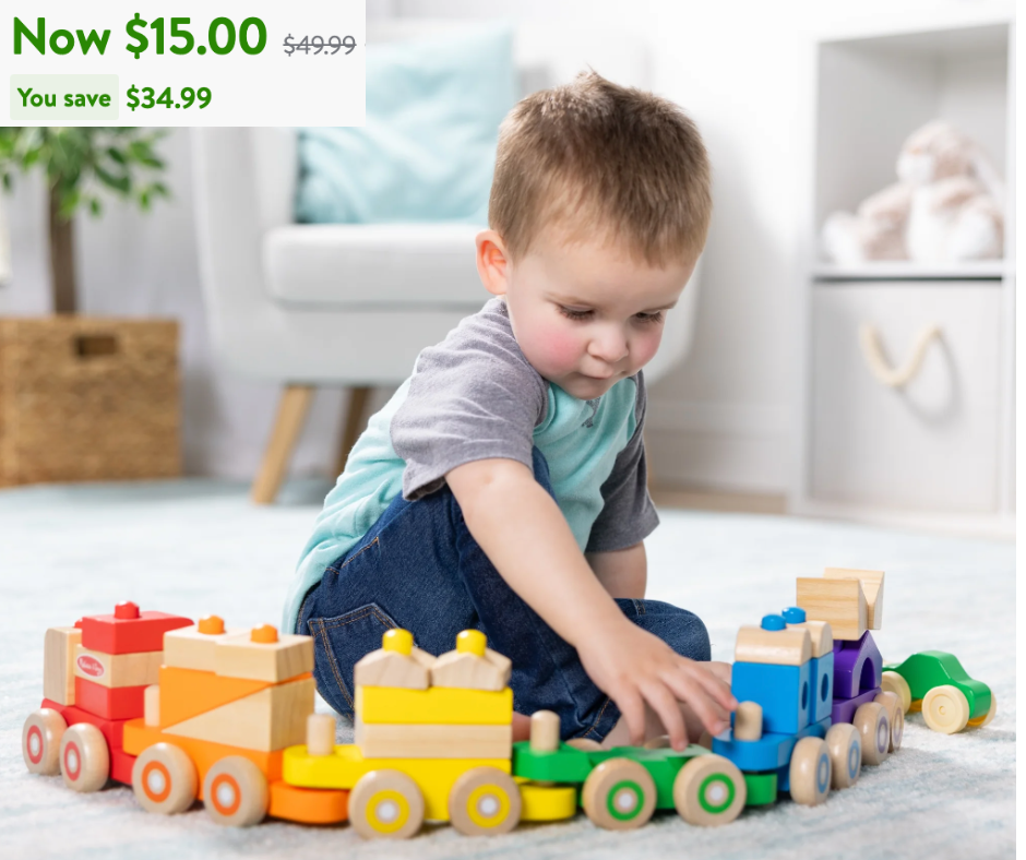 Melissa & Doug Wooden Stacking Train